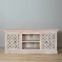 Arezzo 2 Door TV Unit - Natural, Mango Wood
