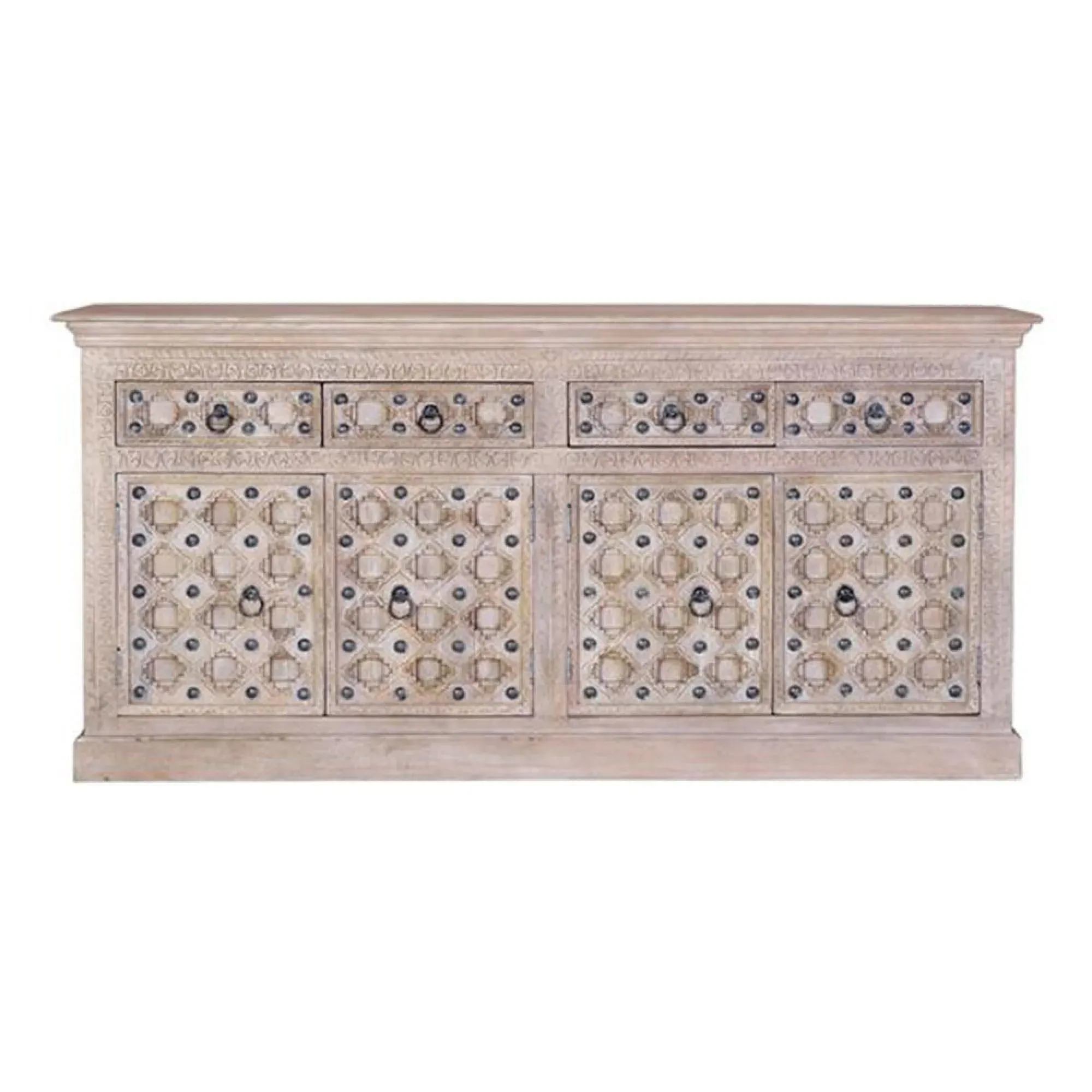 Arezzo 4 Door Sideboard - Natural, Mango Wood