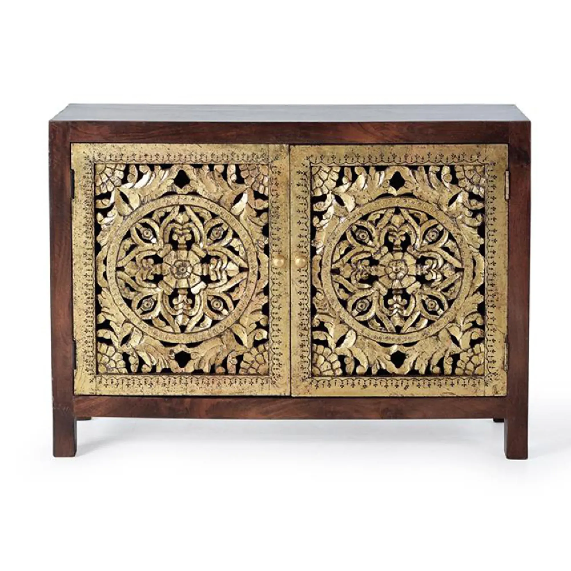 Argonas Carved Medium 2 Door Sideboard - Mango Wood