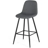 Assisi Fabric Barstool with Back - Grey