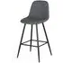 Assisi Fabric Barstool with Back - Grey
