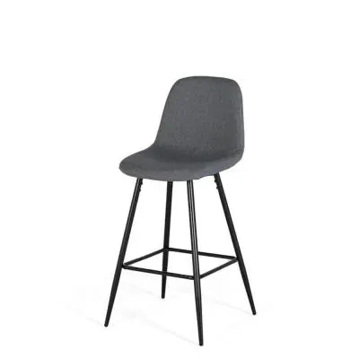 Assisi Fabric Barstool with Back - Grey image