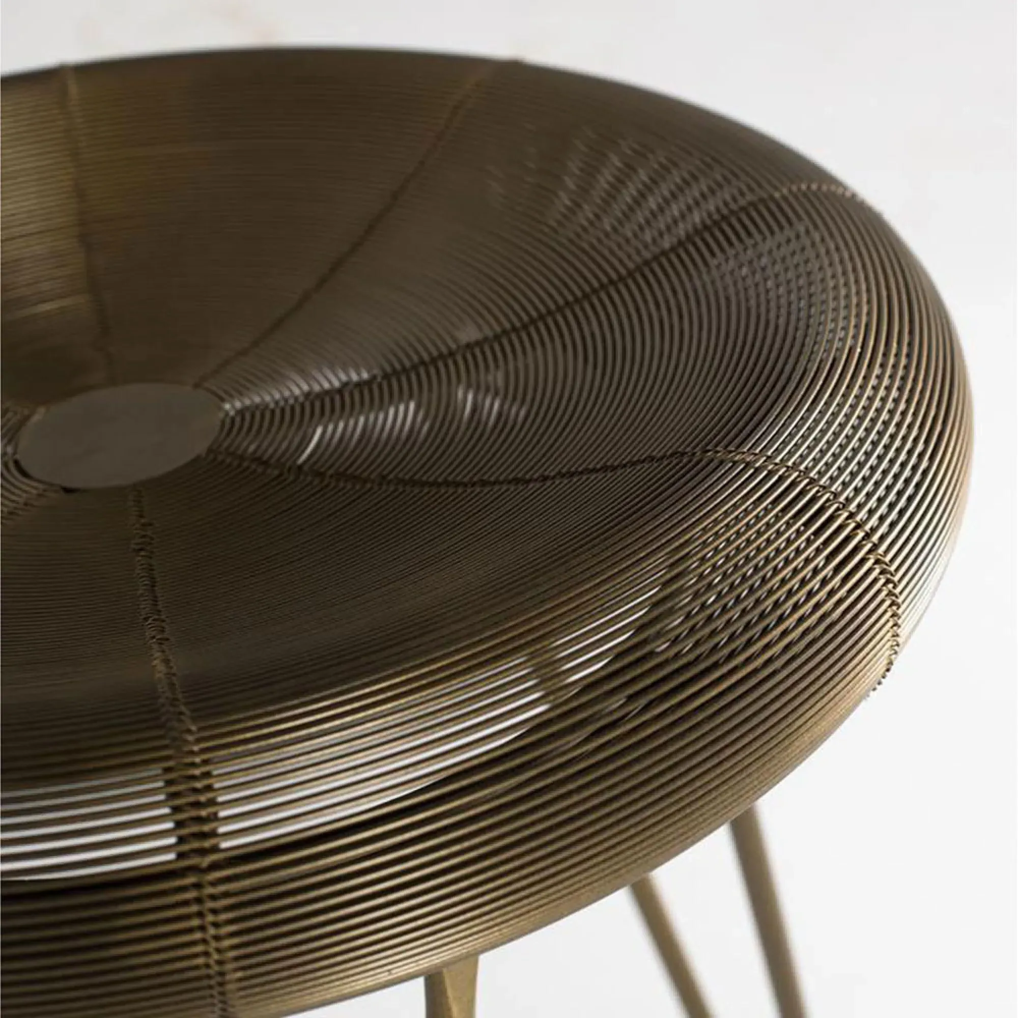 Asti Round Bar Stool - Gold, Metal