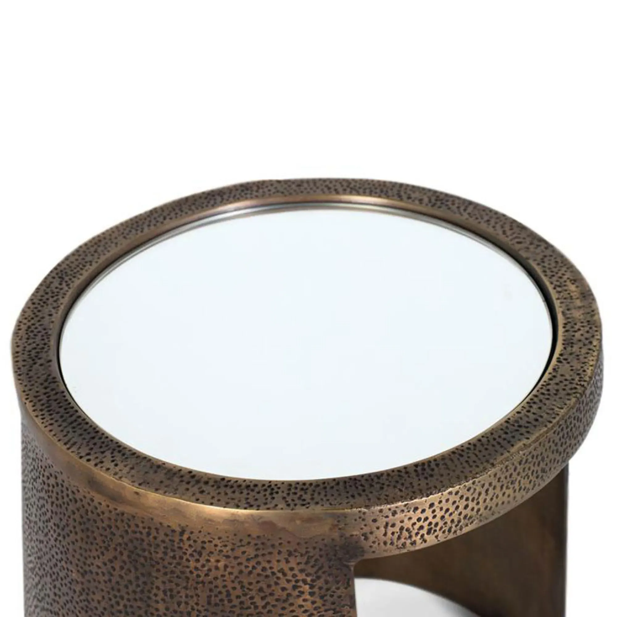 Asti Round Side Table - Gold, Metal