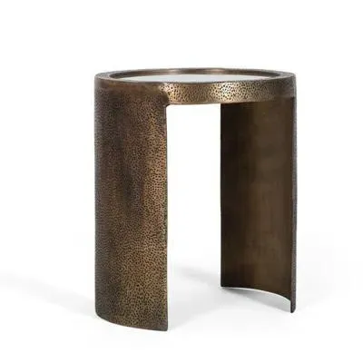Asti Round Side Table - Gold, Metal image