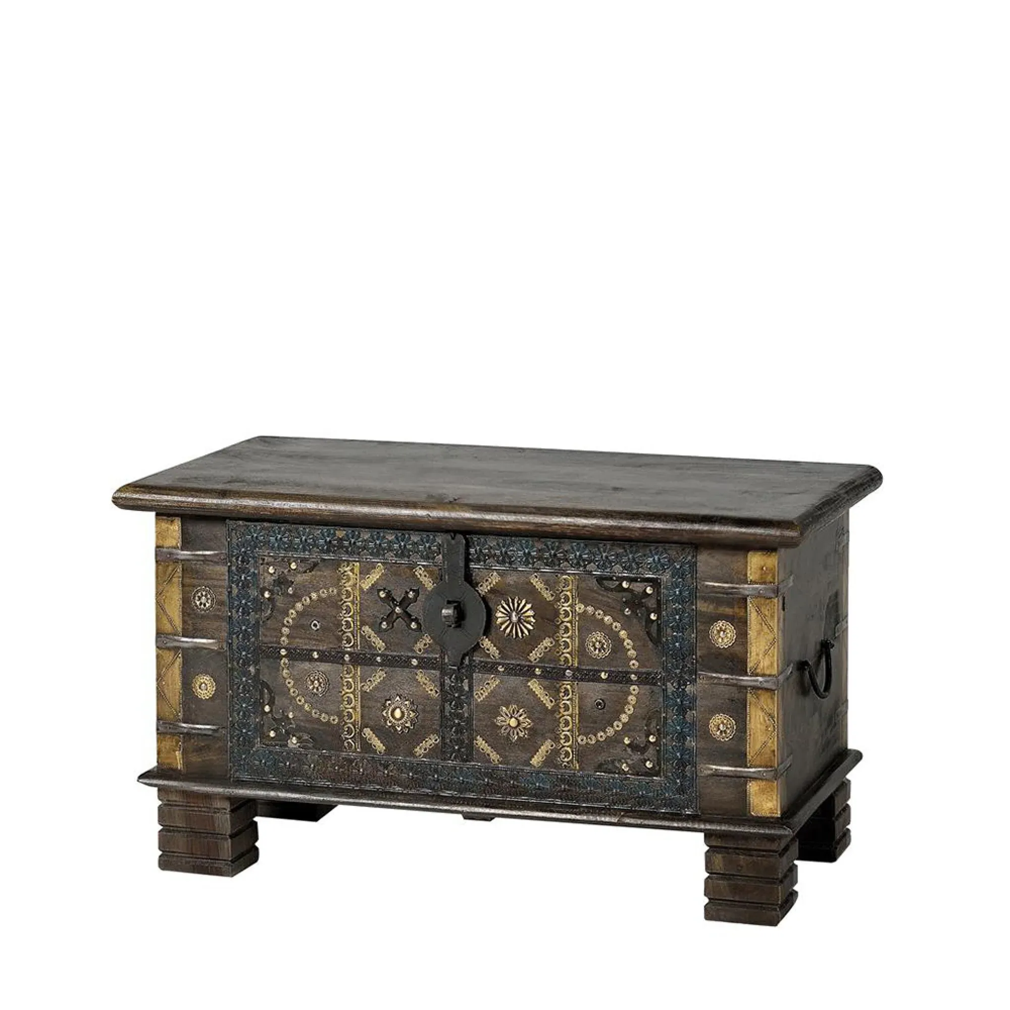 Aurach Storage Trunk - Dark Brown, Mango Wood