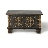 Aurach Storage Trunk - Dark Brown, Mango Wood