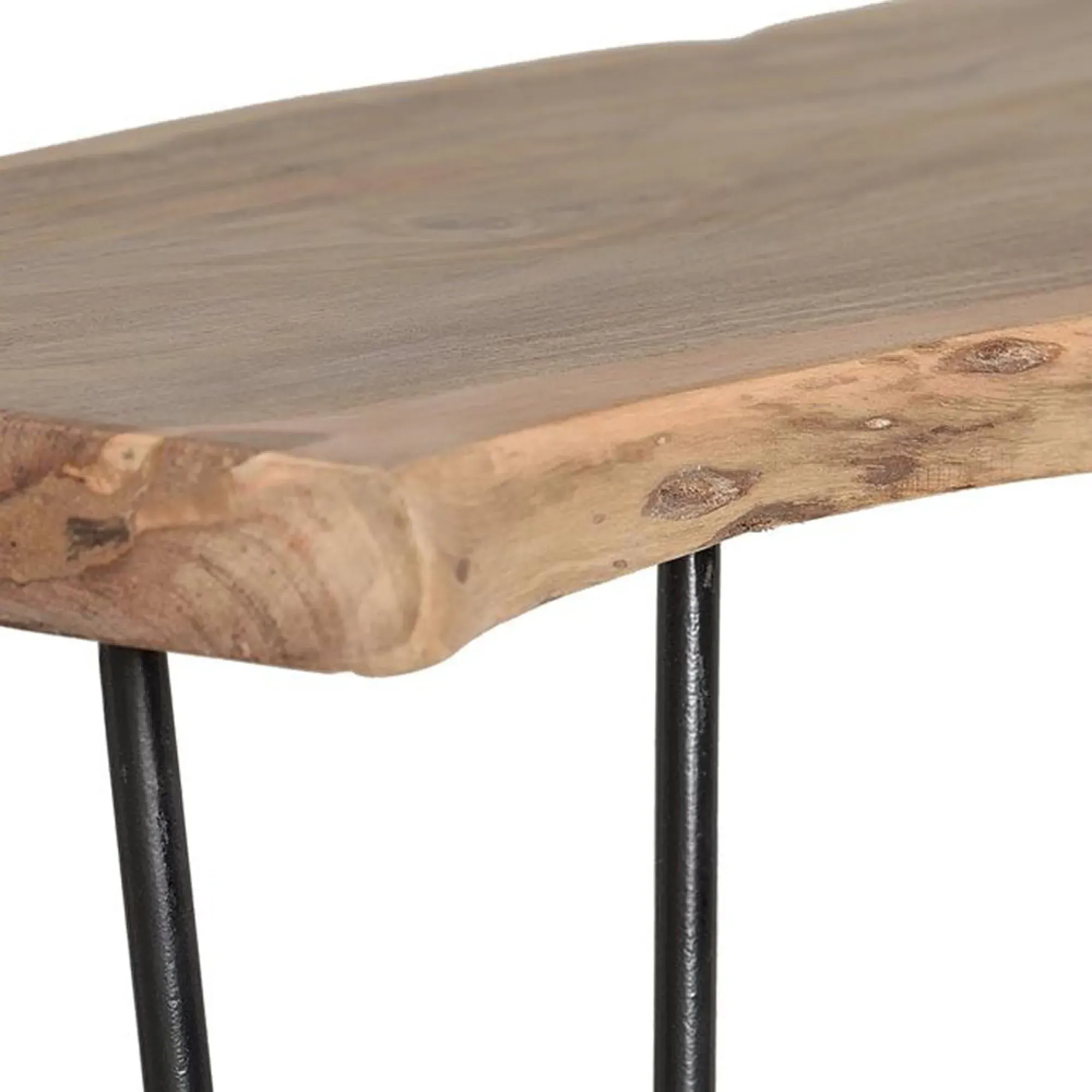 Avellino Console Table with Hairpin Legs - Natural, Acacia
