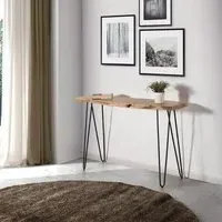 Avellino Console Table with Hairpin Legs - Natural, Acacia
