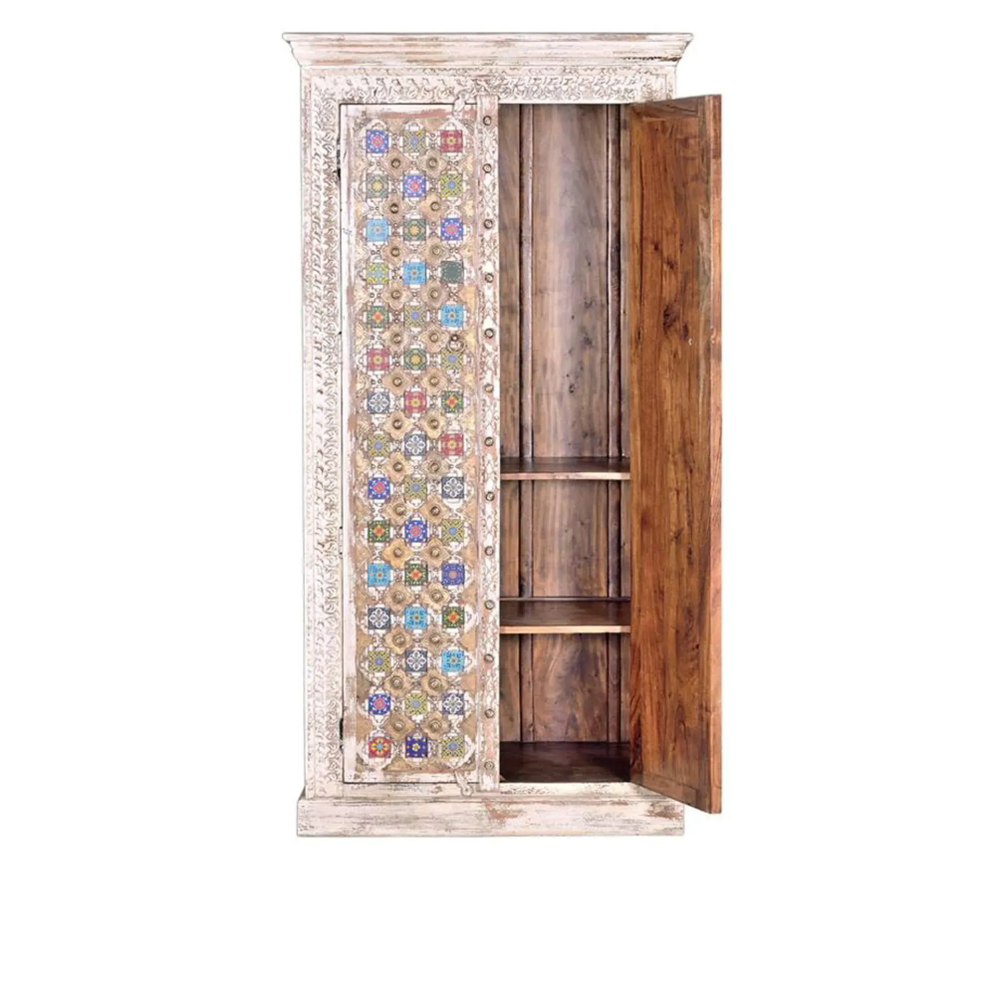 Awendaw 2 Door Wardrobe - White, Mango Wood