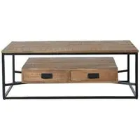 Bergamo 2 Drawer Coffee Table - Natural, Mango Wood