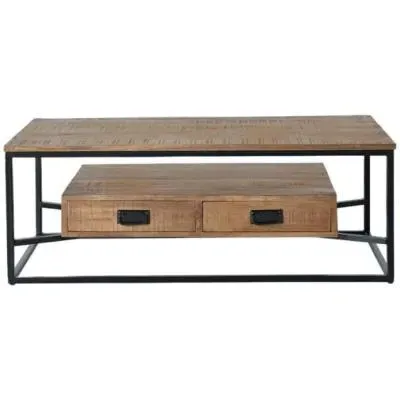 Bergamo 2 Drawer Coffee Table - Natural, Mango Wood image