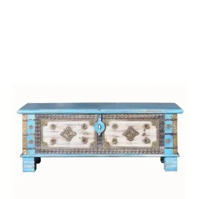 Bergen Storage Trunk - Blue, Mango Wood image