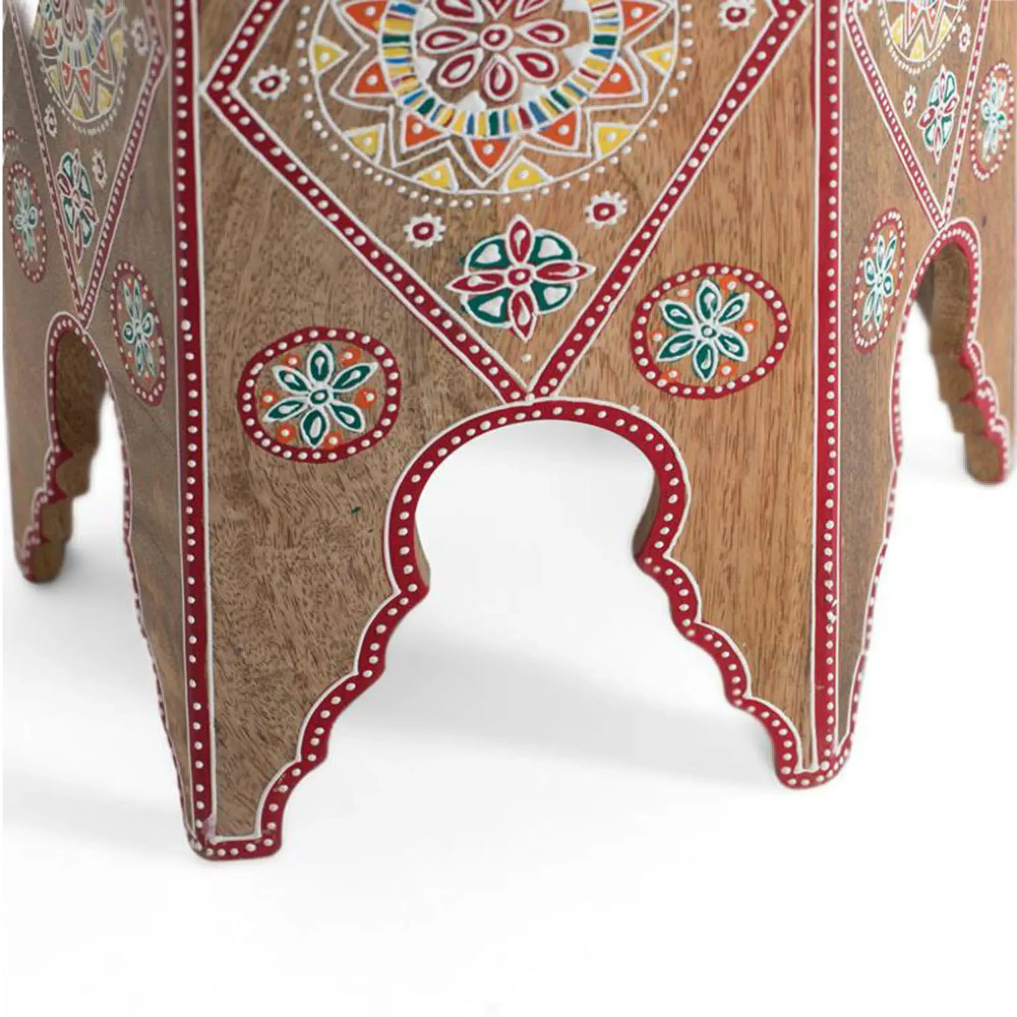 Biella Hexagon Stool - Natural, Mango Wood