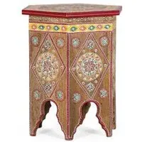 Biella Hexagon Stool - Natural, Mango Wood