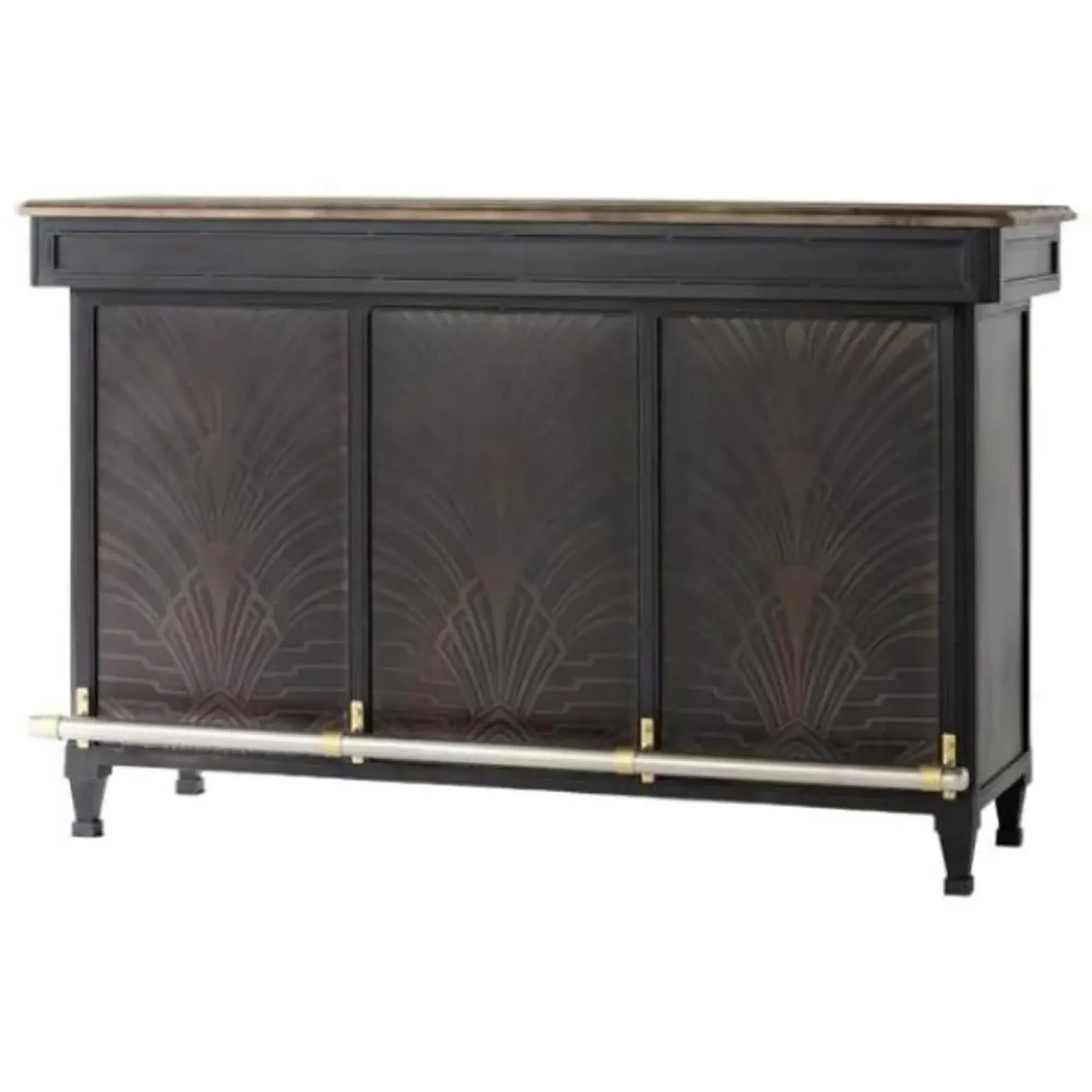 Blanford Bar Counter - Black, Mango Wood
