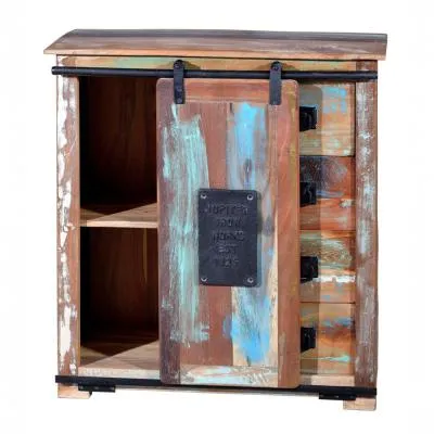 Bletas Small Sideboard with Sliding Door - Recycled Wood image