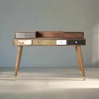 Bonham 5 Drawer Desk - Mango Wood