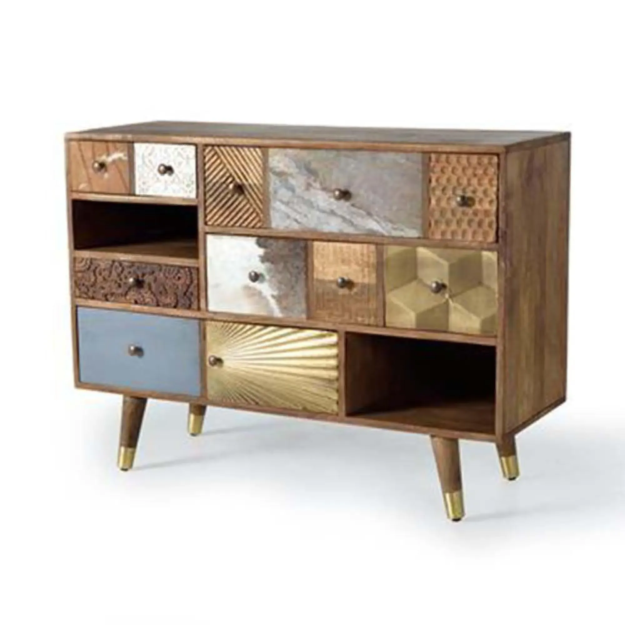 Bonham Mango Wood Multi Drawer Small Sideboard - 110cm
