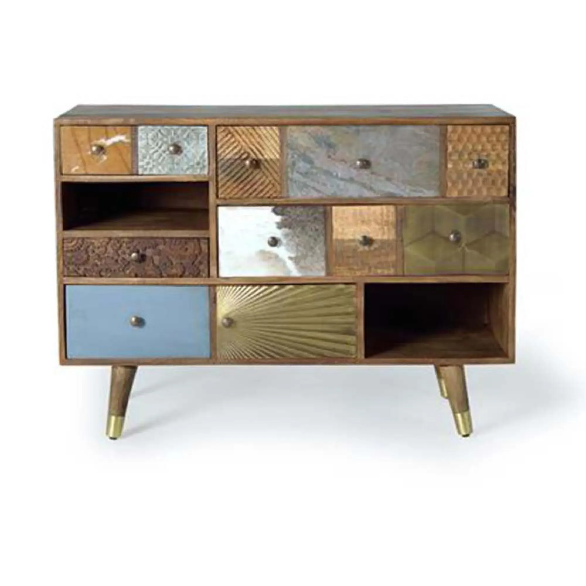 Bonham Mango Wood Multi Drawer Small Sideboard - 110cm