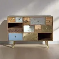 Bonham Mango Wood Multi Drawer Small Sideboard - 110cm