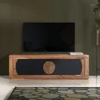 Braylee 2 Door TV Unit - Natural, Acacia Wood