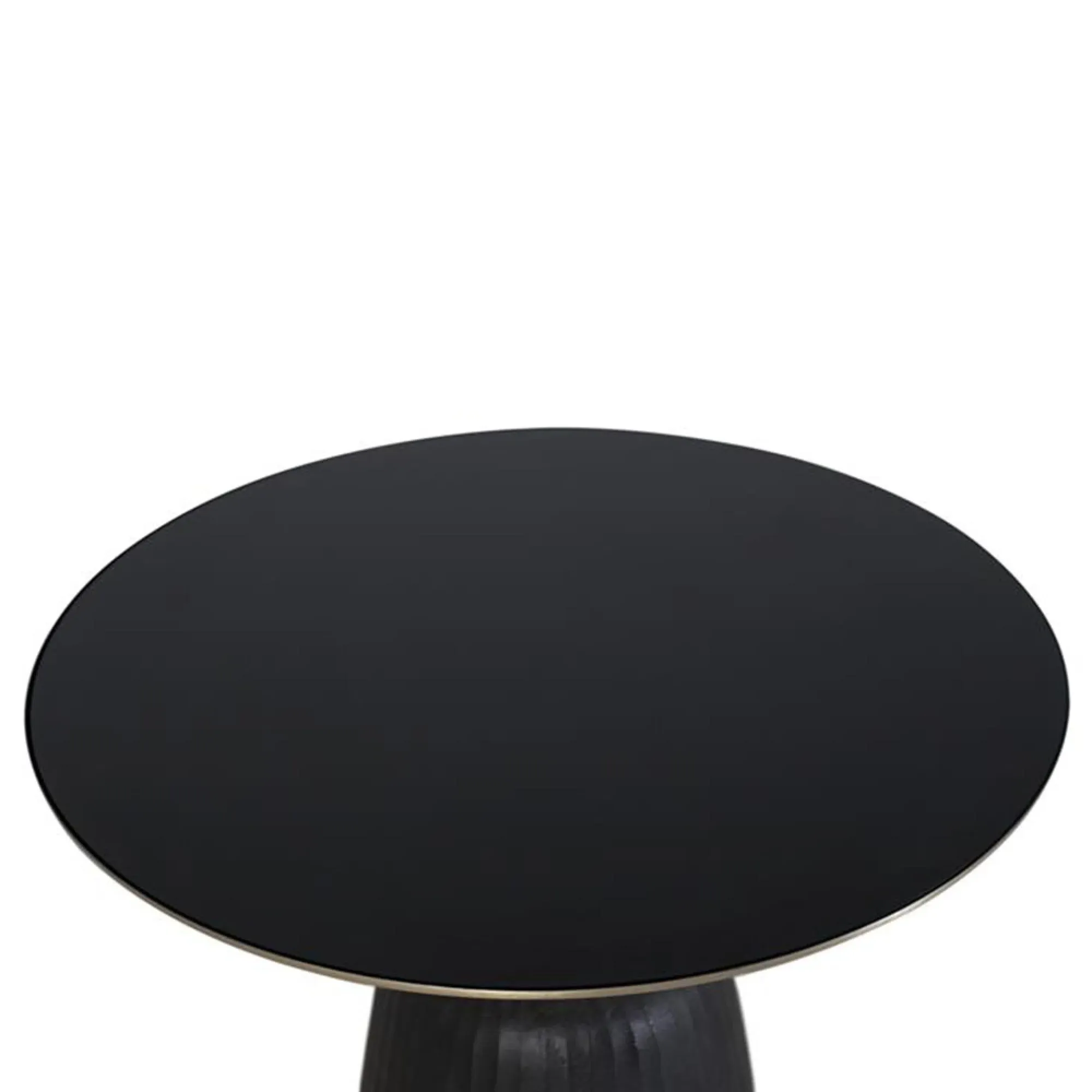 Brecon Round Coffee Table - Black, Glass