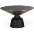 Brecon Round Coffee Table - Black, Glass