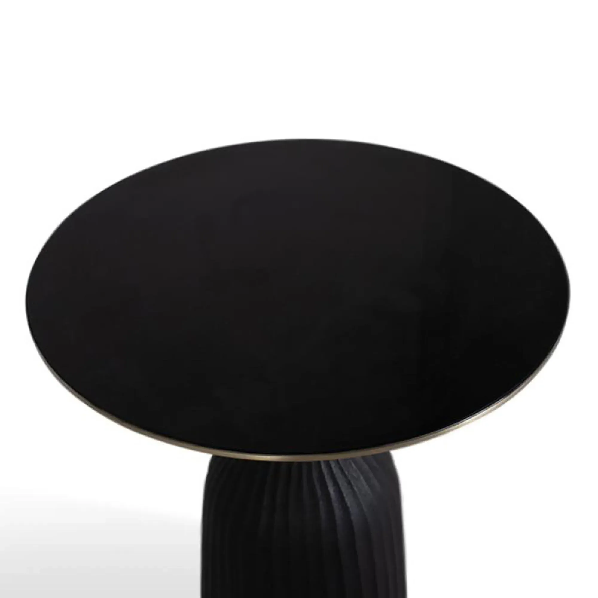 Brecon Round Coffee Table - Black, Glass