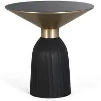 Brecon Round Coffee Table - Black, Glass