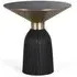 Brecon Round Coffee Table - Black, Glass