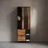 Brescia 1 Door Display Cabinet - Natural, Mango Wood