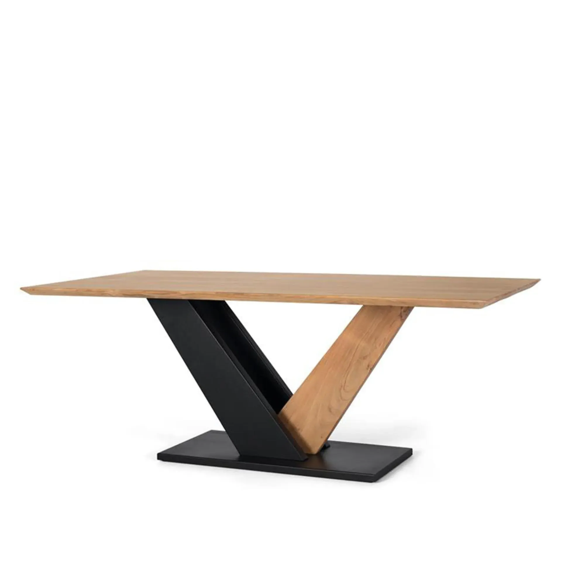 Brescia 8-Seater Pedestal Dining Table - Natural, Acacia Wood