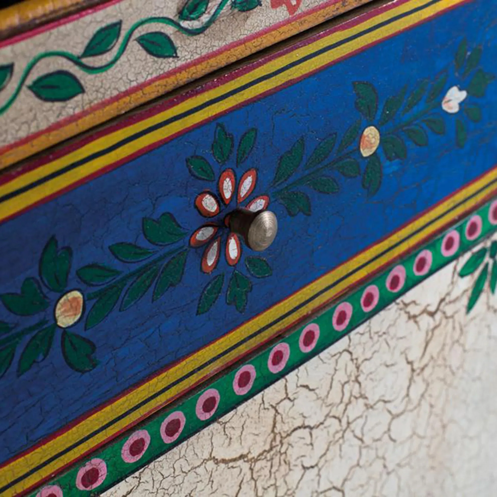 Bruci 2 Door Small Sideboard - Multicolour, Mango Wood