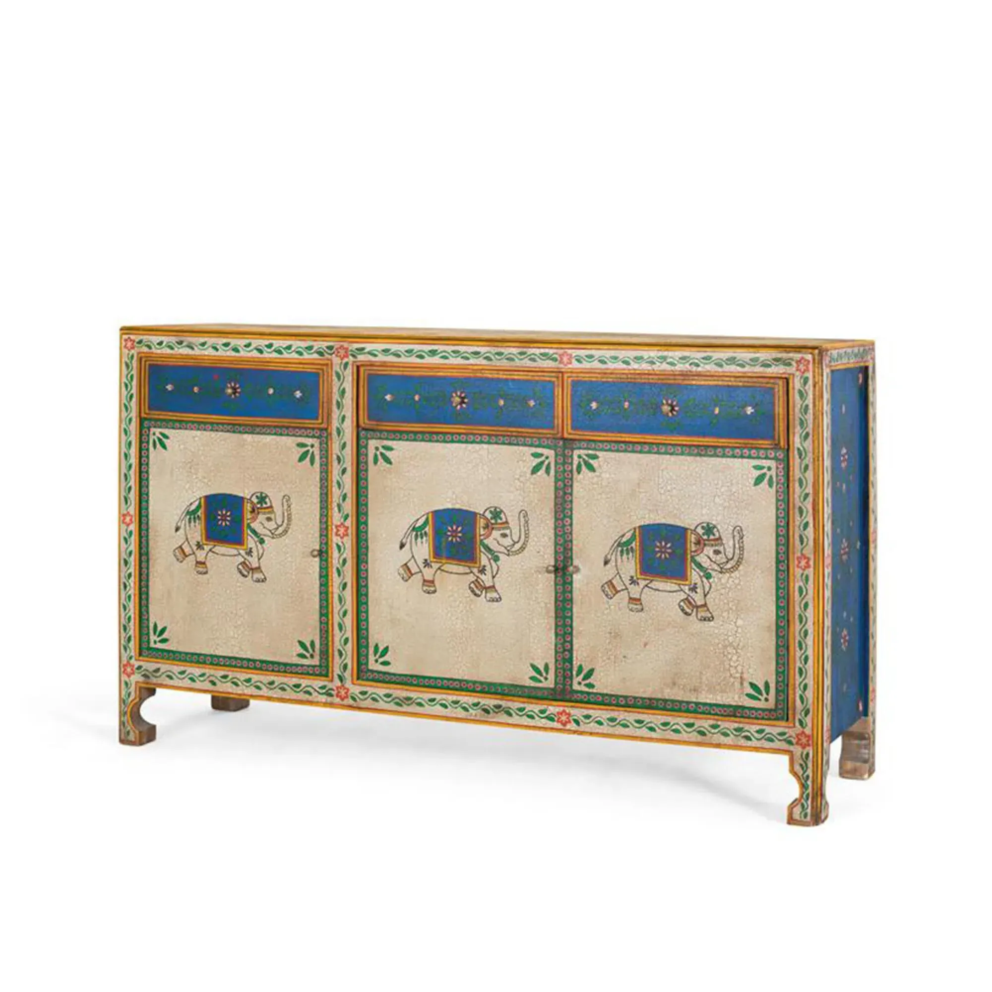 Bruci 3 Door Medium Sideboard - Multicolour, Mango Wood