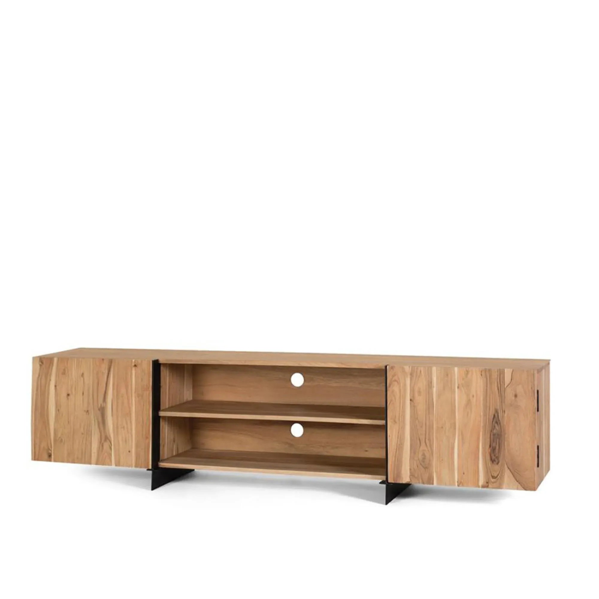 Cacavia 2 Door Large TV Unit - Natural, Acacia Wood