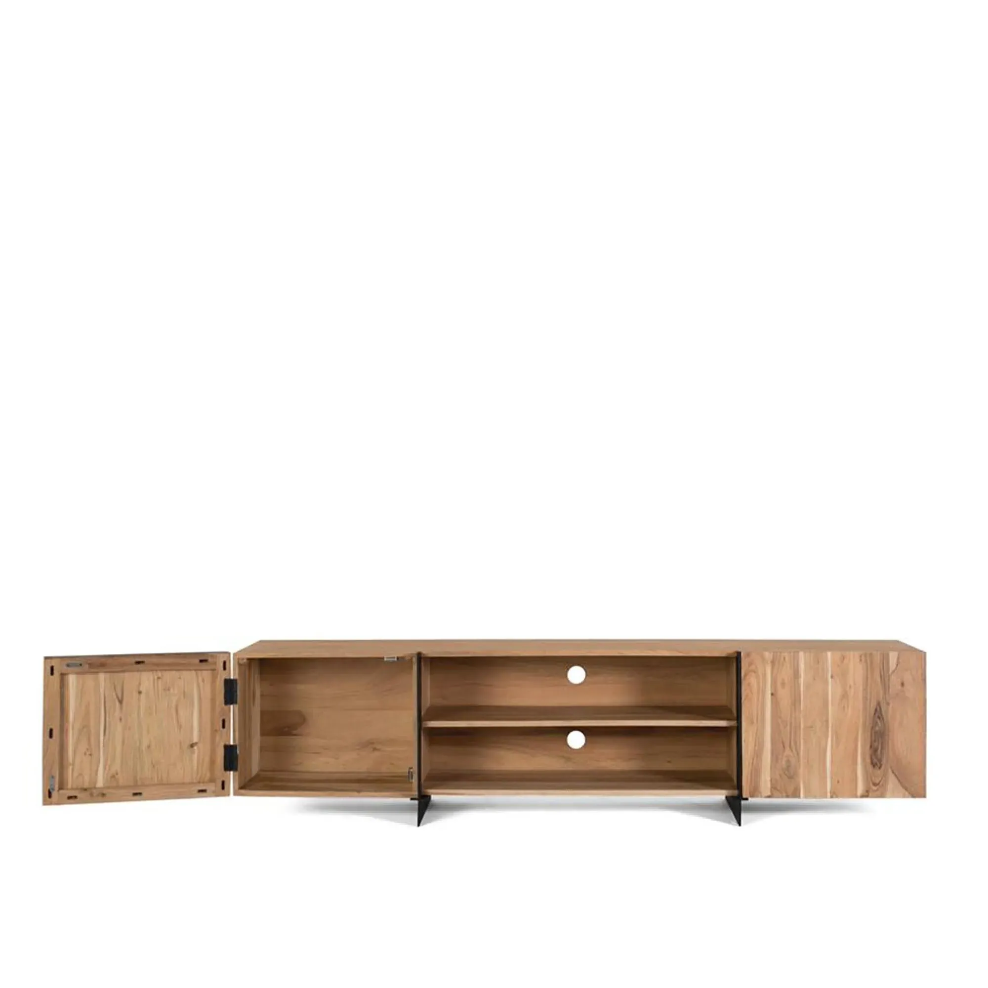 Cacavia 2 Door Large TV Unit - Natural, Acacia Wood