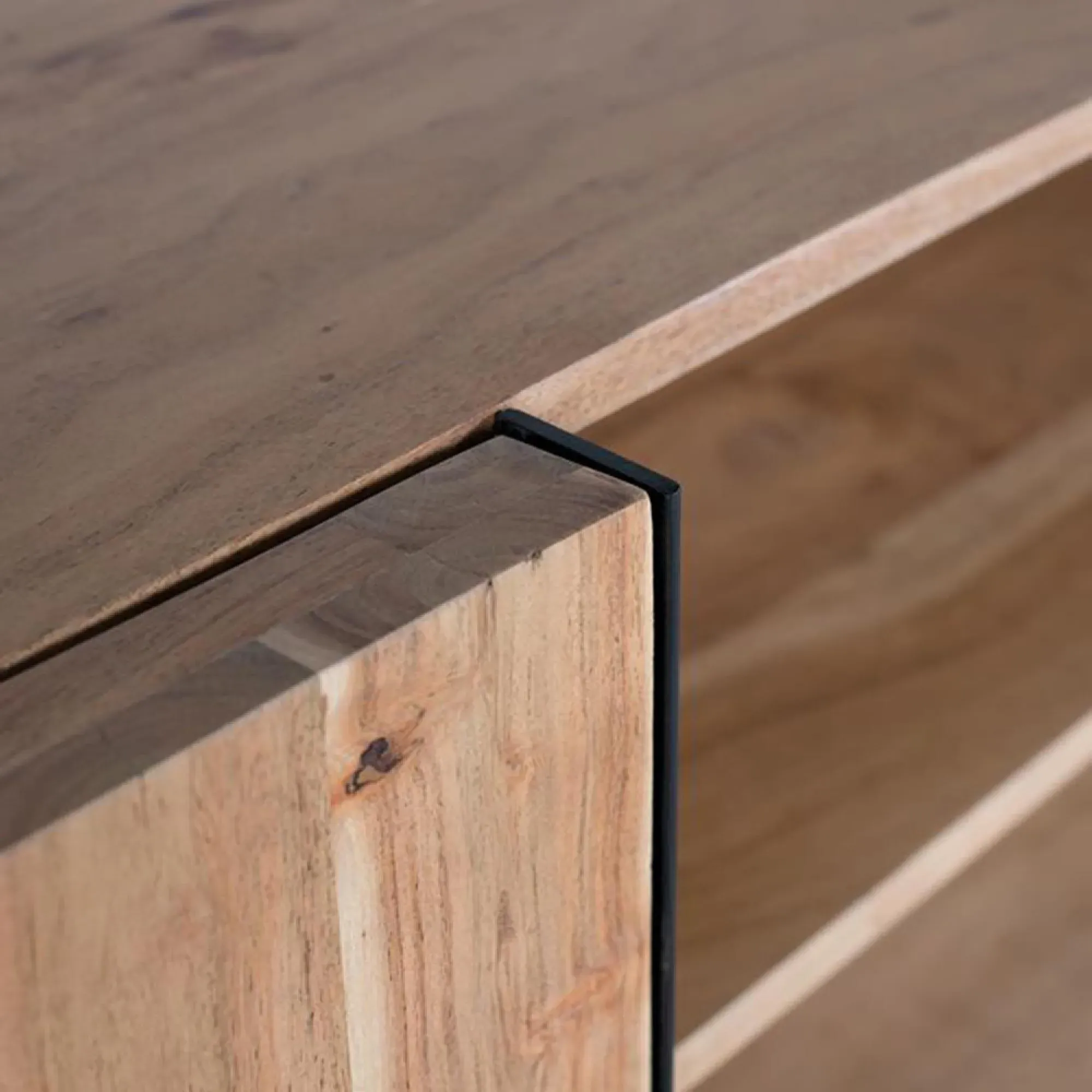 Cacavia 2 Door Large TV Unit - Natural, Acacia Wood