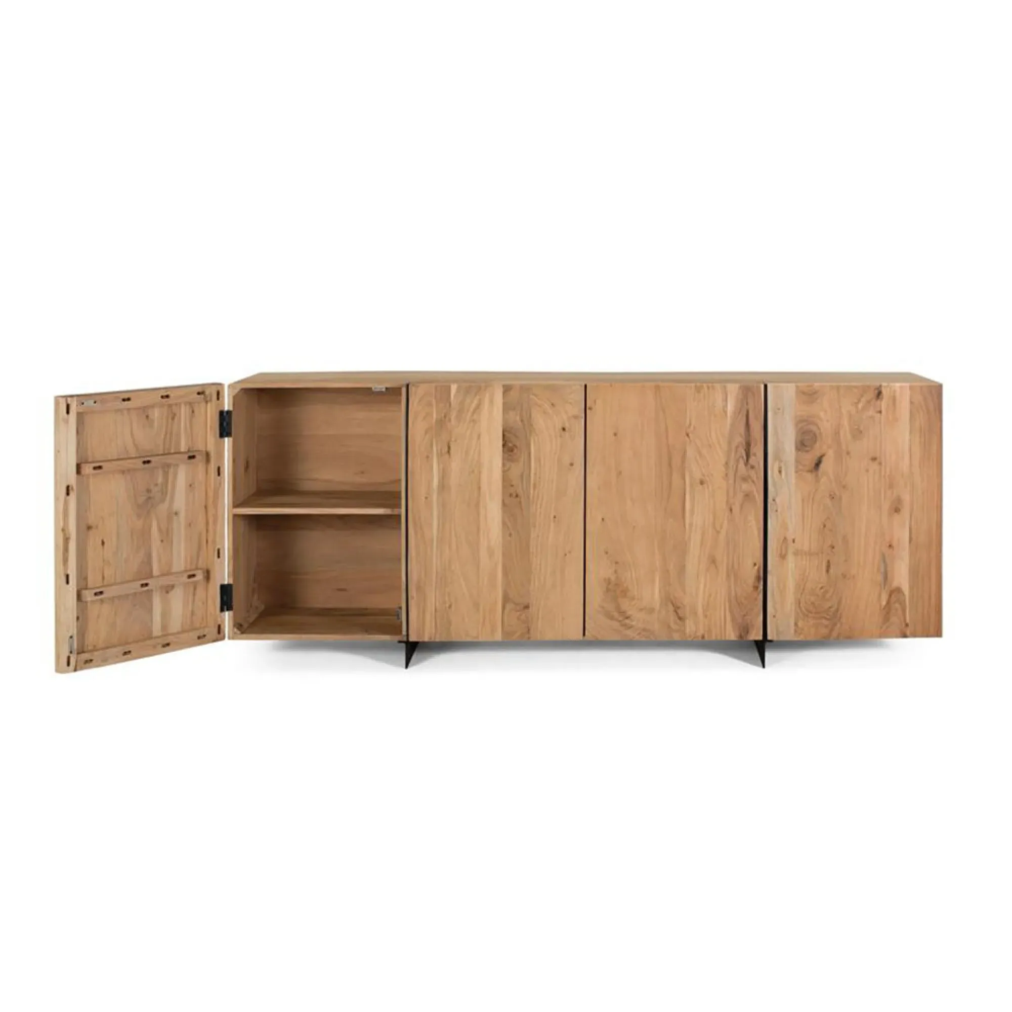 Cacavia 4 Door Sideboard - Natural, Acacia Wood