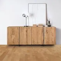 Cacavia 4 Door Sideboard - Natural, Acacia Wood