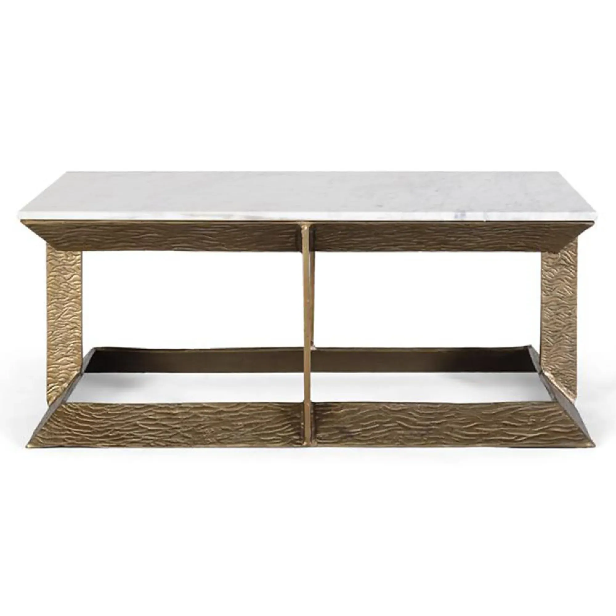 Caerfyrddin Coffee Table - White, Marble