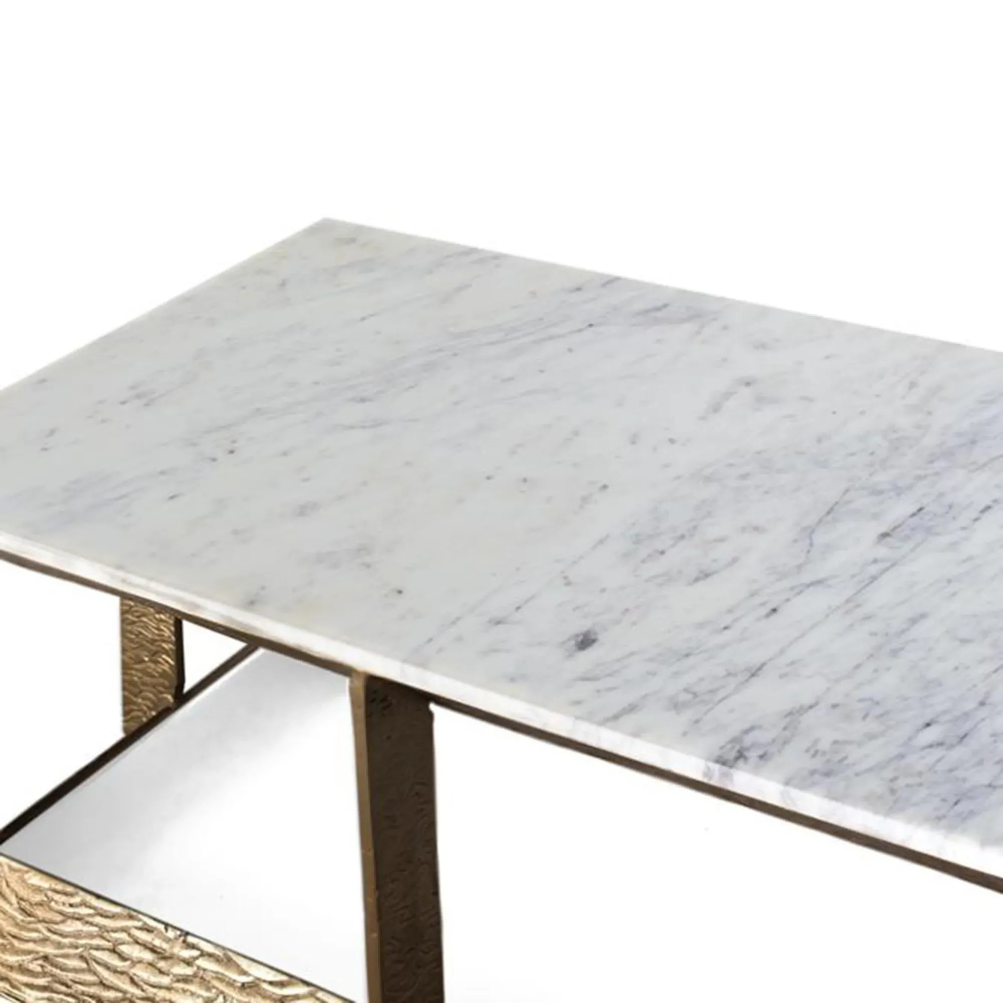 Caerfyrddin Coffee Table - White, Marble