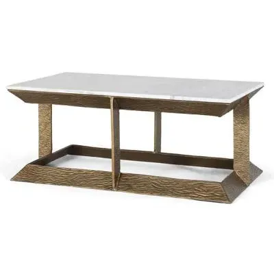 Caerfyrddin Coffee Table - White, Marble image