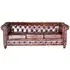 Calistoga 3-Seater Chester Sofa - Brown, Leather