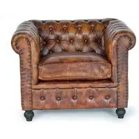 Calistoga Chester Armchair - Brown, Leather