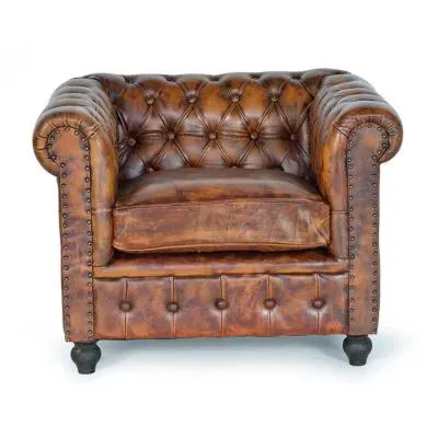 Calistoga Chester Armchair - Brown, Leather image