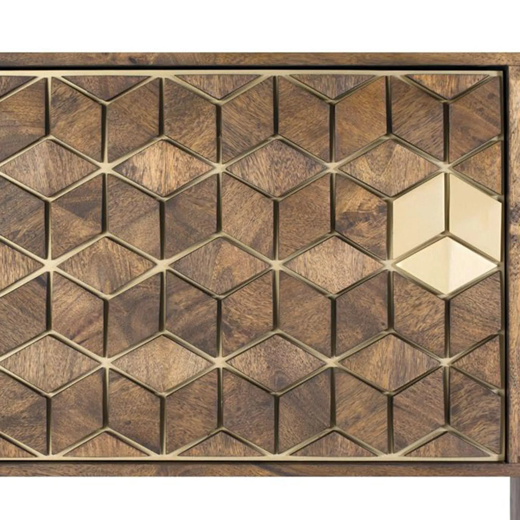 Caltan 3 Door Bookcase - Walnut, Mango Wood