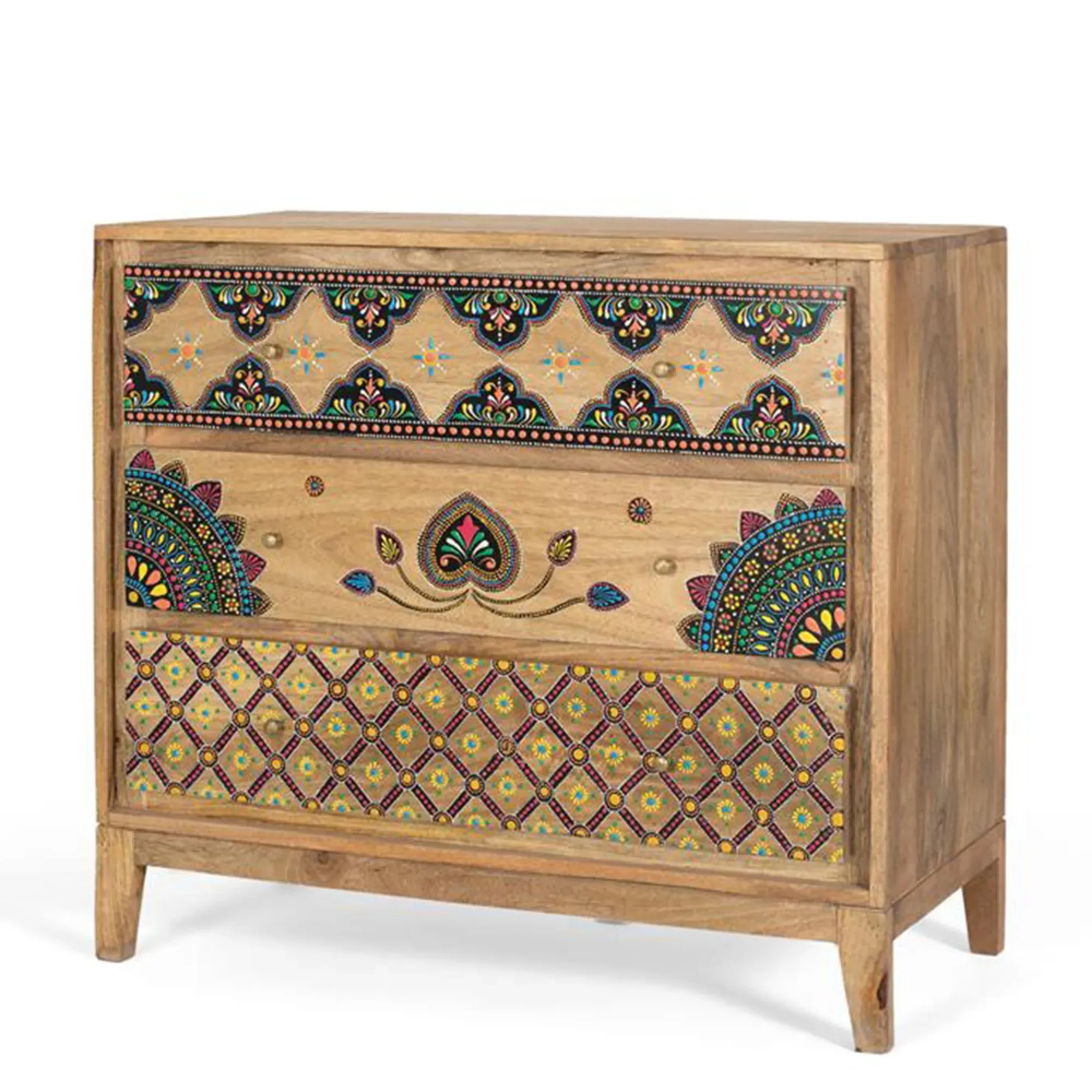 Chieti 3 Drawer Chest - Natural, Mango Wood