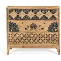 Chieti 3 Drawer Chest - Natural, Mango Wood