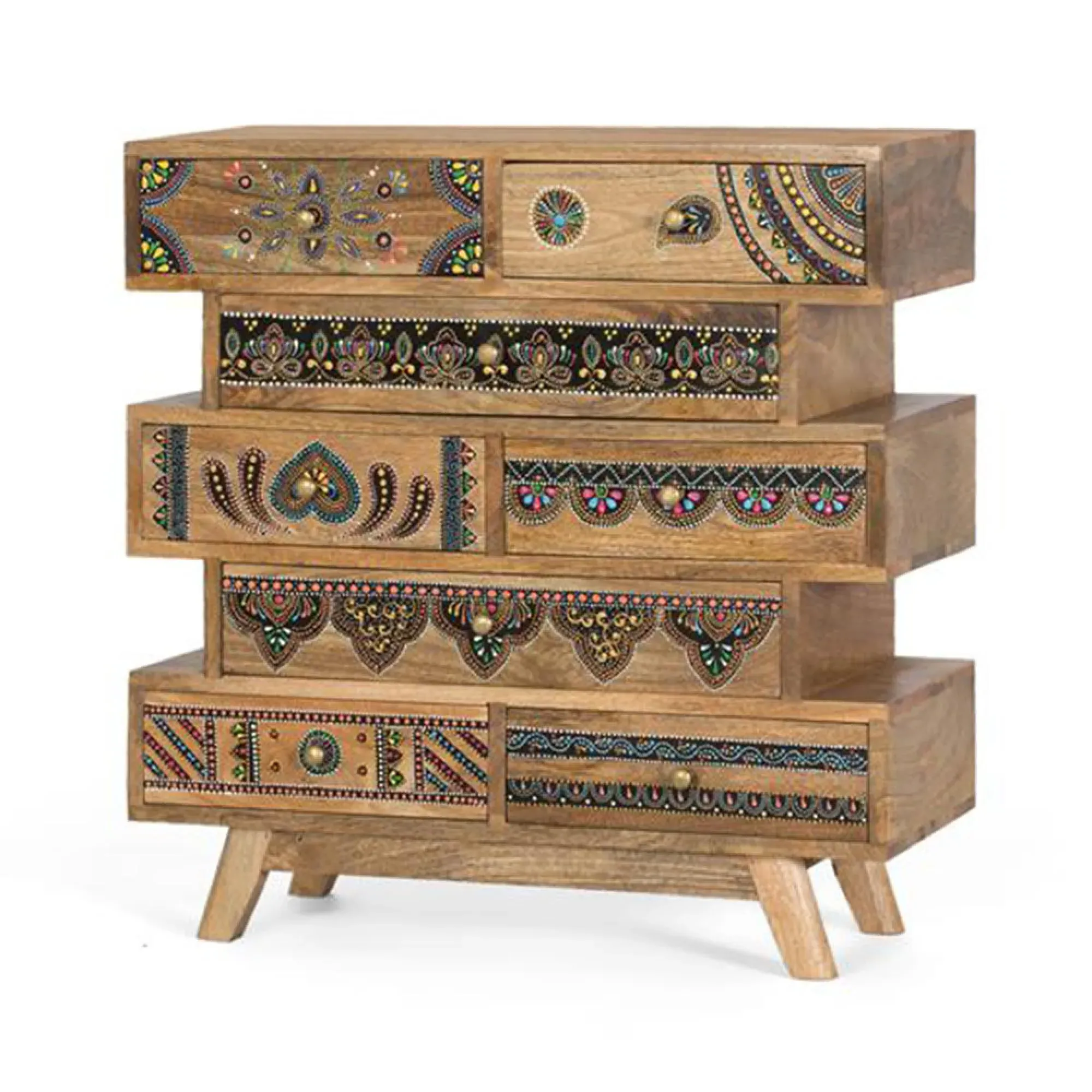 Chieti 8 Drawer Chest - Natural, Mango Wood
